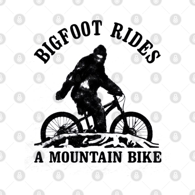 bigfoot rides a mountain bike by BerrymanShop