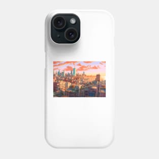 Anime Tel Aviv A Dynamic Anime Inspired Cityscape Phone Case