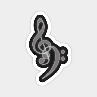 Music - Treble and Bass Clef Magnet