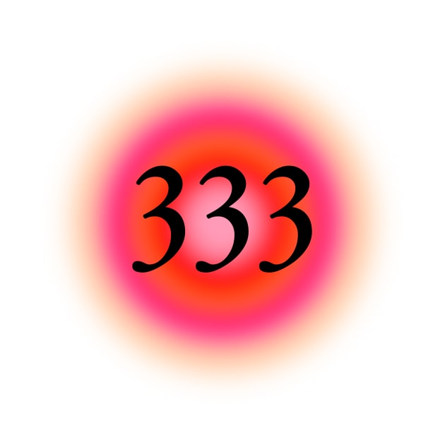 333 Angel Numbers Support Glowing Aura by Scarlett Blue