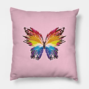 Butterfly colorful painting - Cute Pillow