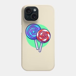 Lollipop Candy Cartoon Illustration Phone Case