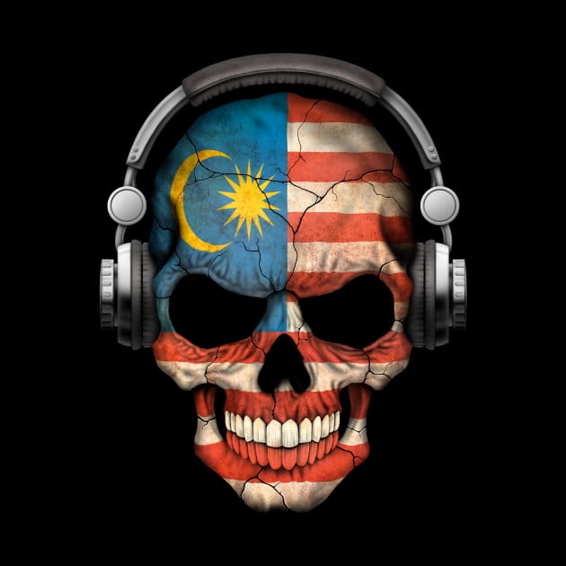 Dark Skull Deejay with Malaysian Flag by jeffbartels