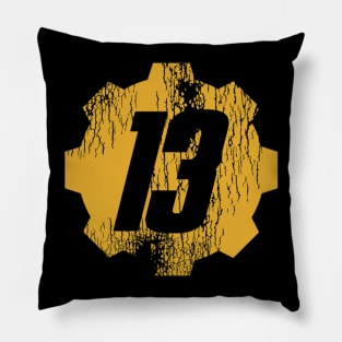 Worn Vault 13 Door Logo Pillow