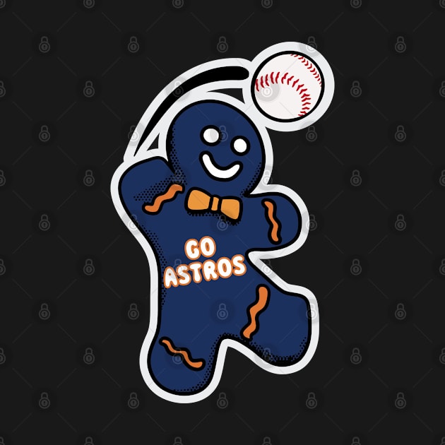 Houston Astros Gingerbread Man by Rad Love