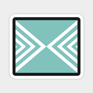 Abstract geometric pattern - blue and white. Magnet