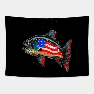 Patriotic Trout Tapestry