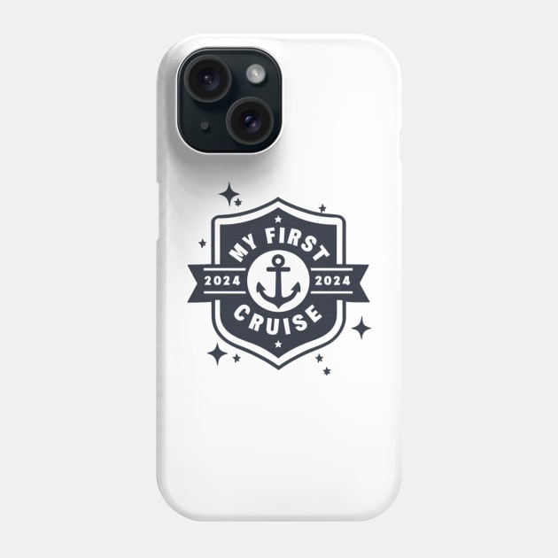 My First Cruise 2024 Nautical Phone Case by Perspektiva