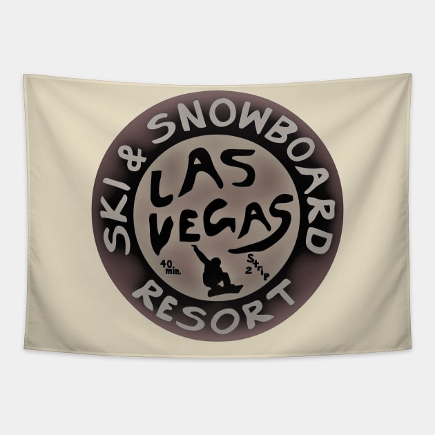 Las Vegas Ski & Snowboard Resort Logo in Orangish Tint Tapestry by Las Vegas Ski & Snowboard Resort Store