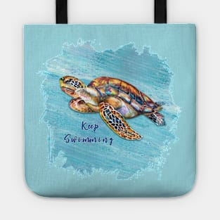 Keep swimming - don't give up Tote