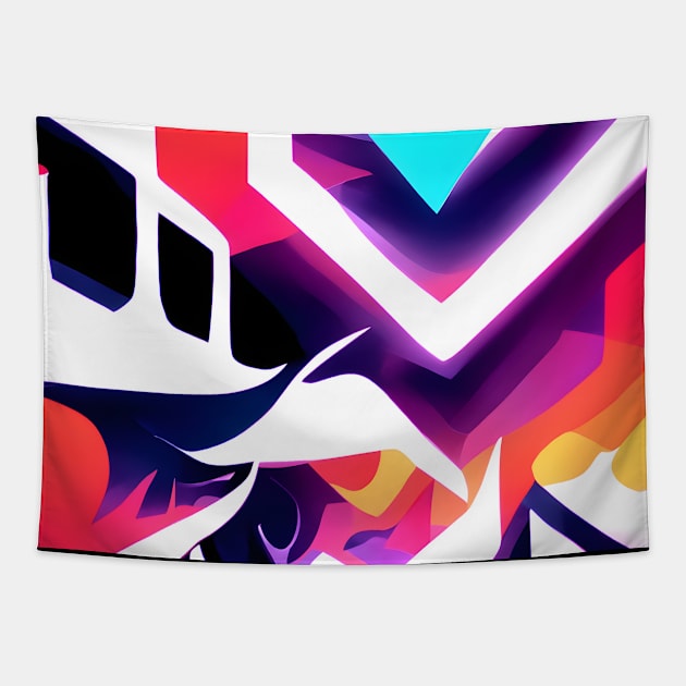 Neon Earth Quake Tapestry by nelloryn