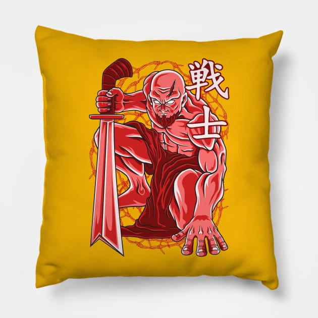 Ethnic Warrior Pillow by KaboomArtz