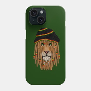 Rasta Color Lion, Rastafarian Phone Case