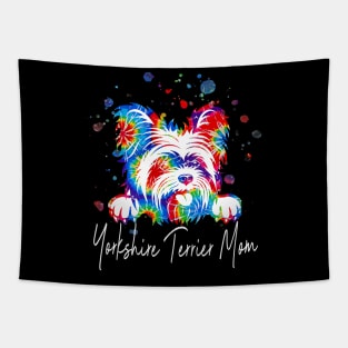 Yorkshire Terrier Dog Colorful Rainbow Tapestry