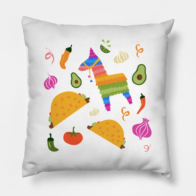 Taco Fiesta Pillow by latheandquill