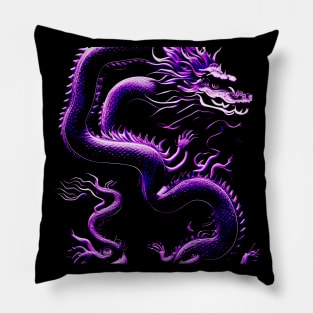 The Dragon Purple Pillow