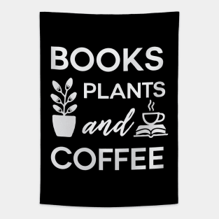 Books Plants and Coffee, Typography Tapestry
