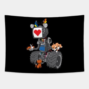 TV Head Love Tapestry