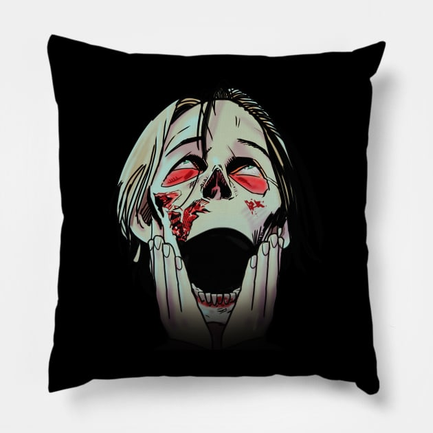 Zombie Man Oh My God! Pillow by Toss4Pon