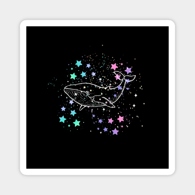 Dancing Whale In The Stars Magnet by Exquisite Selfcare