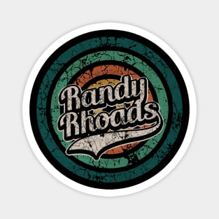 Randy Rhoads // Retro Circle Crack Vintage Magnet