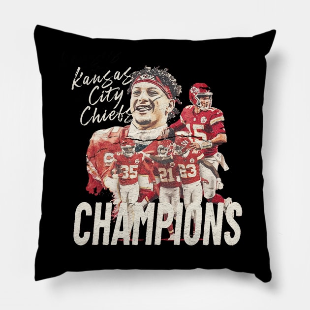 KC Chiefs Champions Pillow by whosfabrice