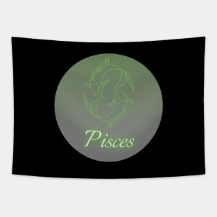 Spherical Zodiac Pisces Tapestry