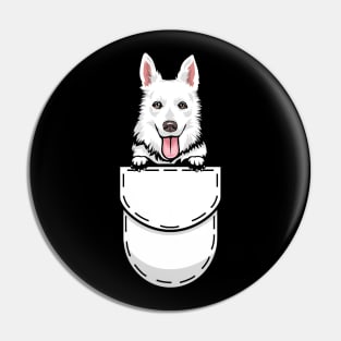 Funny Swiss Shepherd Pocket Dog Pin