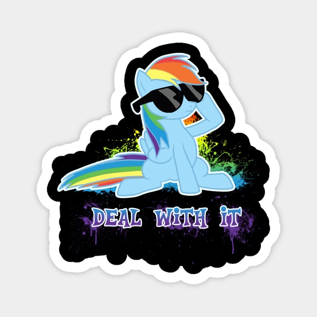 My Little Pony - Rainbow Dash - Deal With It Magnet by Kaiserin