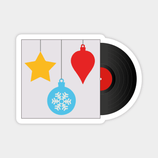 Xmas Vinyl Music | Christmas Ornament Magnet