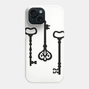 Victorian black & white Keys Phone Case