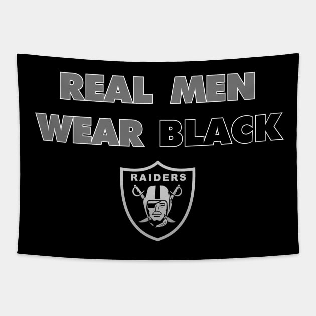 Raiders "Real Men Wear Black" Tapestry by capognad