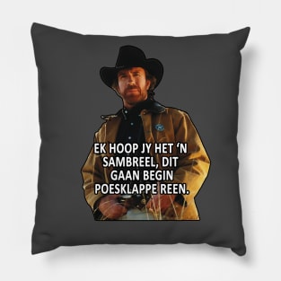 Dit gaan begin poesklappe reen Pillow