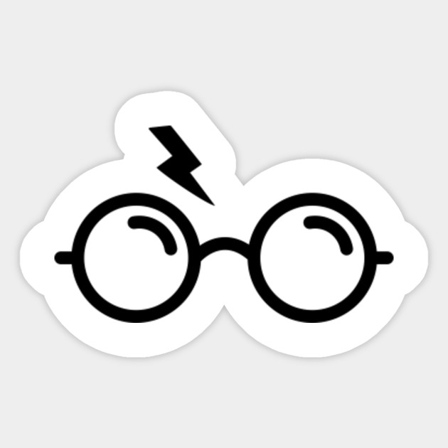 Harry Potter Scar And Glasses Minimalist Harry Potter Sticker Teepublic Uk