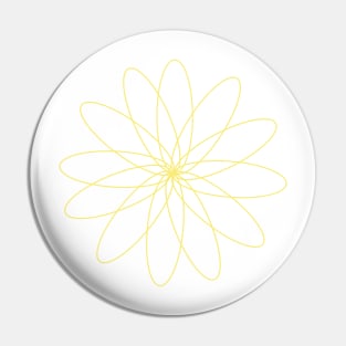 Yellow Spiral Flower Pin