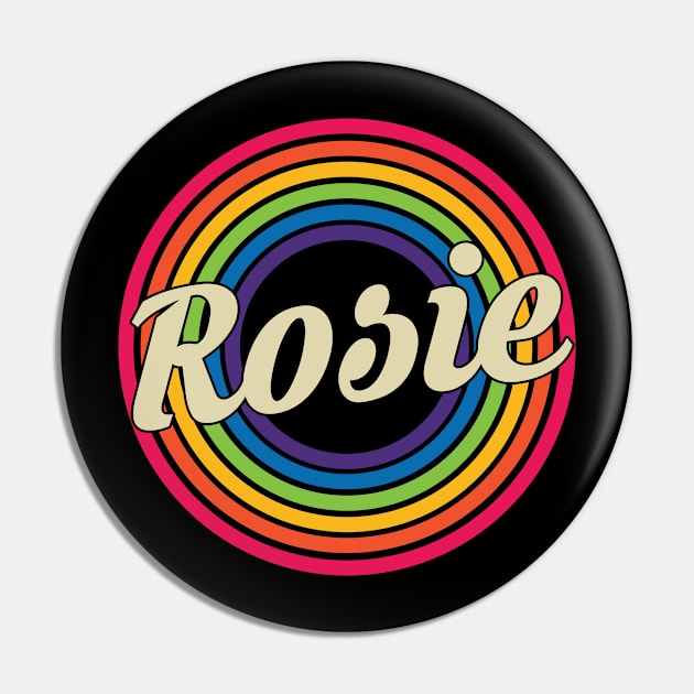 Rosie - Retro Rainbow Style Pin by MaydenArt