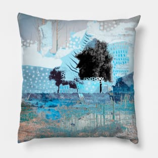 Wooded dream collage Pillow