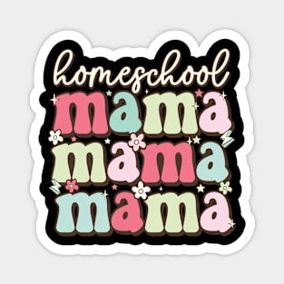 Proud homeschool mama groovy design homeschool mom Magnet