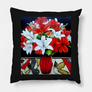 Fabulously Red (Oil Painting) Pillow