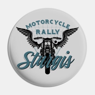 Sturgis Motorcycle Rall South Dakota - black and blue Pin