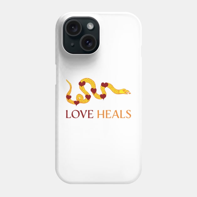 Love Heals modified  Join or Die Flag Phone Case by pelagio