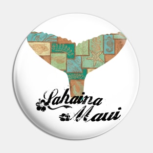 Lahaina,Maui Tapa Tribal Whales Pin