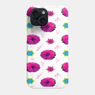 Cute And Beautiful Flowers Seamless Pattern With  pink Color Phone Case