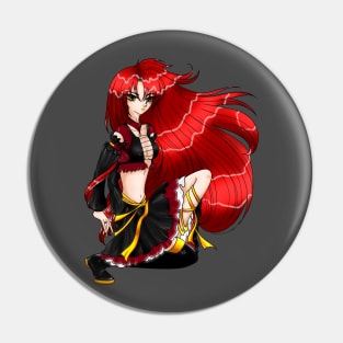 Redhead Anime Manga Girl Pin