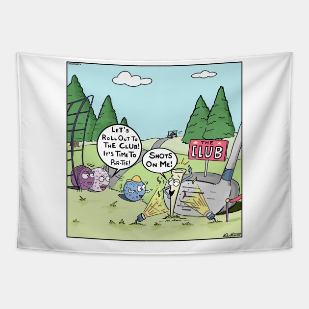 Par-Tee Time Tapestry by Nick Navatta