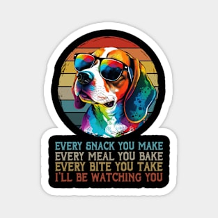 Every Bite You Take Tee Talk Triumph for Beagle Admirers Magnet