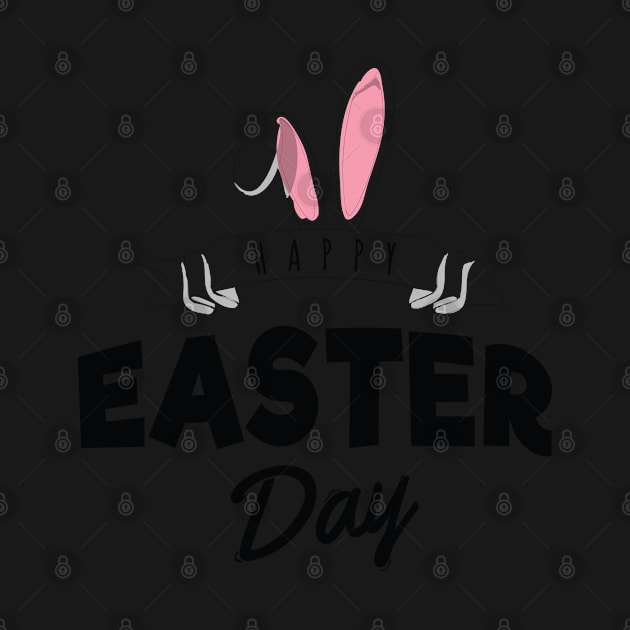 happy easter day white rabbit ears by yalp.play