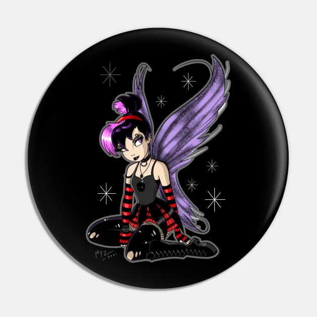 Goth Fairy Pin by ArtbyMyz