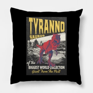 Tyrannosaurus Retro Art - The Biggest World Collection / Giant From The Past Pillow