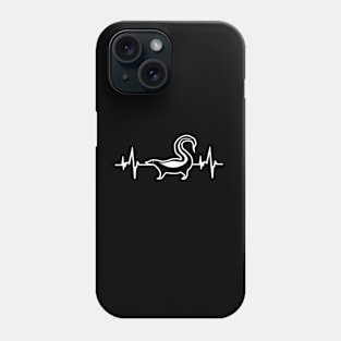 Skunk heartbeat animal ECG design lover Phone Case